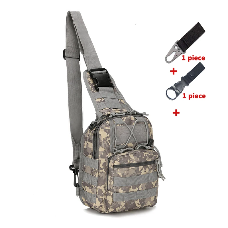 bag and 2 hooks Спортивная военная сумка для отдыха на открытом воздухе, рюкзак для альпинизма, треккинга, сумка на плечо, тактический рюкзак для походов, кемпинга, охоты, рюкзак для рыбалки - Цвет: bag and 2 hooks