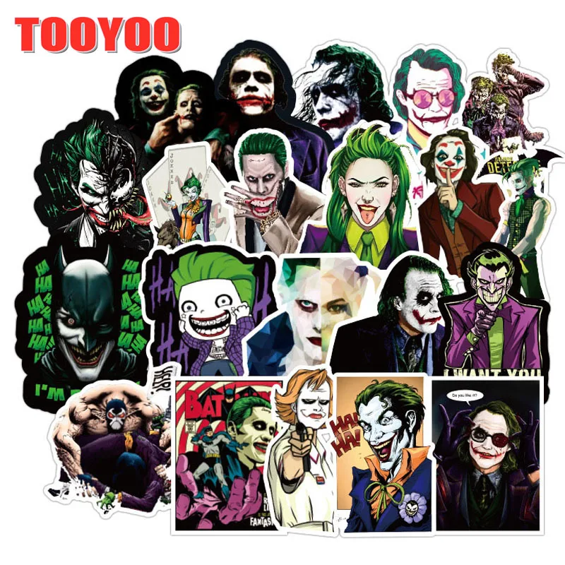 100Pcs/set The Joker Cartoon Stickers For DIY TOY Motorcycle Bicycle Skateboard Snowboard Laptop Luggage Suitcase Stickers