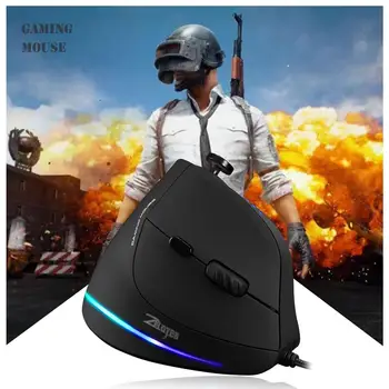 

ZELOTES C-18 Wired Gaming Mouse 10000 DPI Vertical Programmable Computer Mouse 11 Buttons RGB Optical Remote Mouse For Laptop PC
