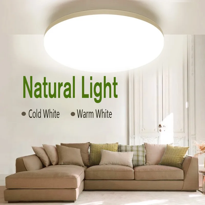 Ultra Thin Round LED Ceiling Lights Square LED Panel Lamp 110V 220V 18W 24W 36W 48W Modern Lamps For Living Room Surface Mounted