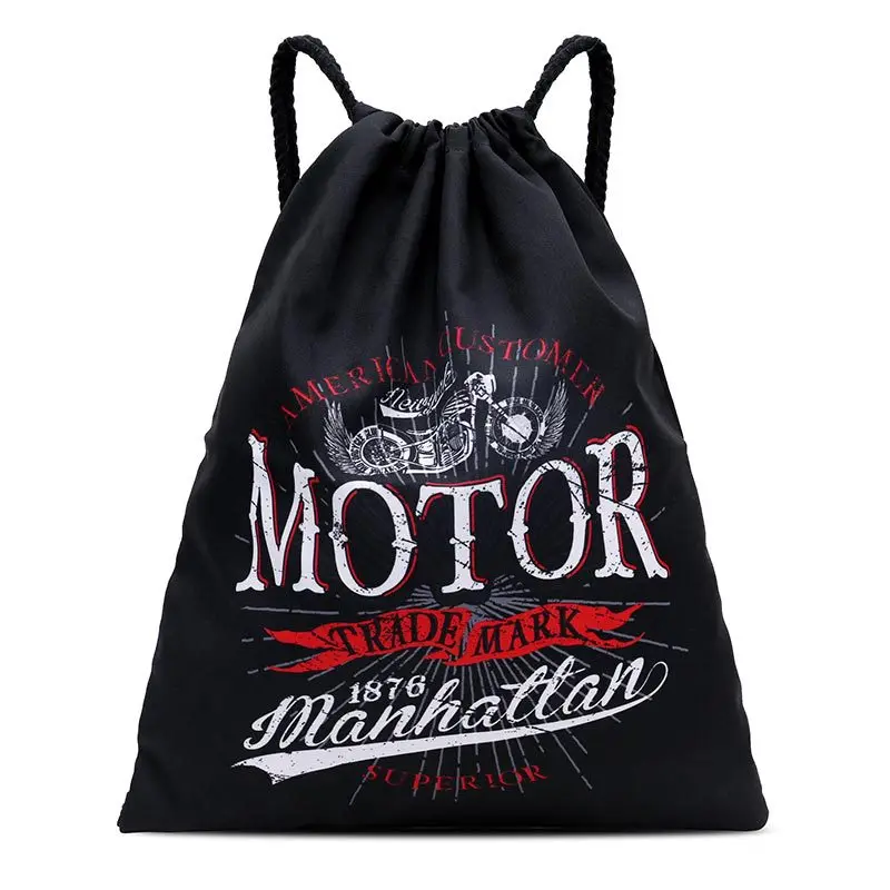 

Creative Printed Drawstring Drawstring Bag Outdoor Sports Gym Bag Large Capacity lan qiu bao