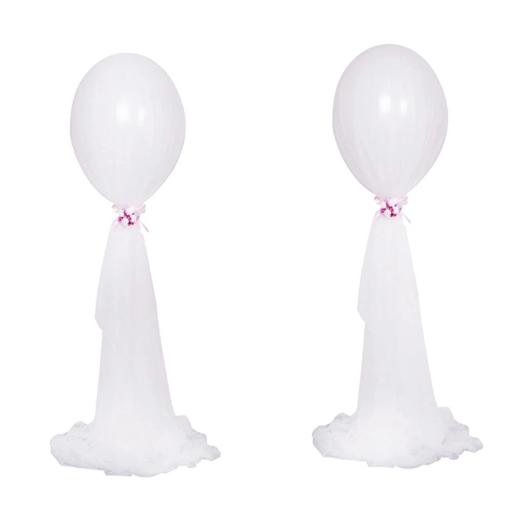  2 Sets Balloon Tulle Stand Party Decorations for Wedding Festivals