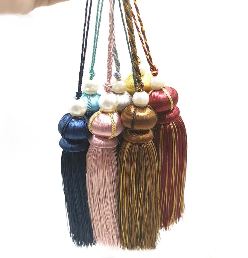 Euro Style Curtain Tassel Polyester 30cm Silk Tassels DIY Crafts For Curtain Valance Accessories Decor