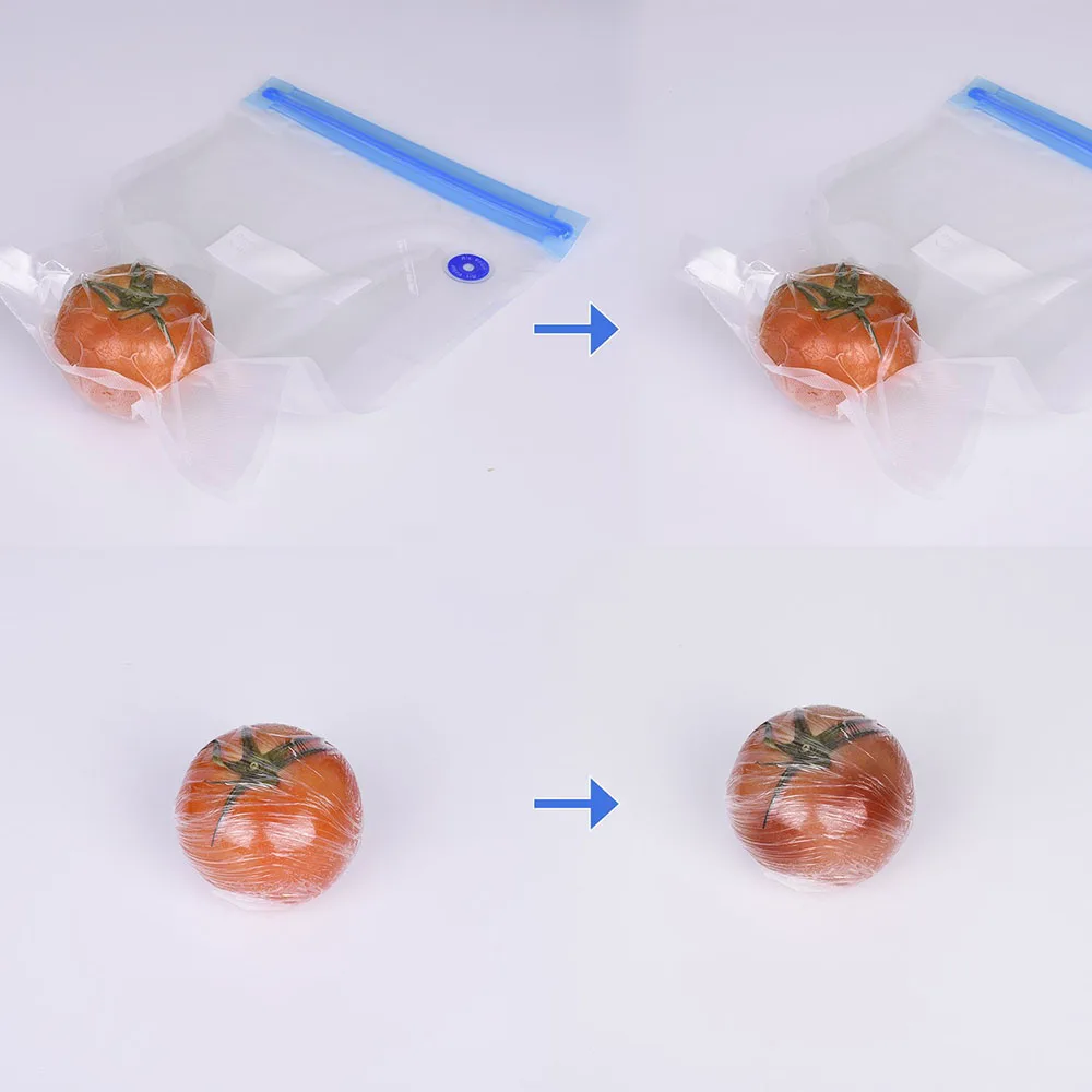Vacuum Sealed Bags Food Storage Pouches Hand Pump Reusable Household Organizer