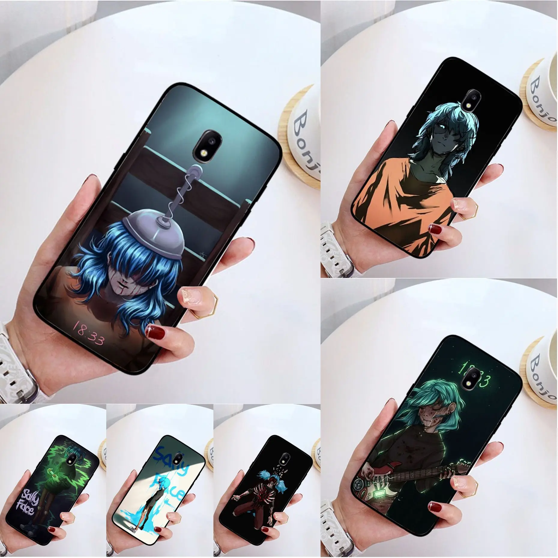 sally face Soft black Phone Case for Samsung J200 J2 pro J4 J5 J6 J7 J710 J8 case | Мобильные телефоны и аксессуары