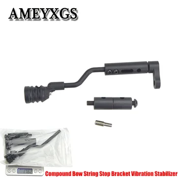 Compound Bow String Stop Bracket Vibration Stabilizer Vibration Balance Bow Stabilizer String Level Shooting Archery Accessories 3 8 aluminum archery cable slide compound bow string splitter roller glide cable slide bow string separator for compound bow