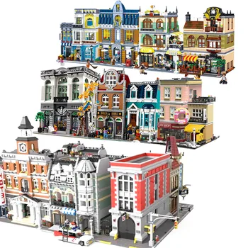 

26 Styles Bookstore Paris Restaurant Botanical City Street view The brickstive Modern Library Building Blocks Bricks Kids Toys