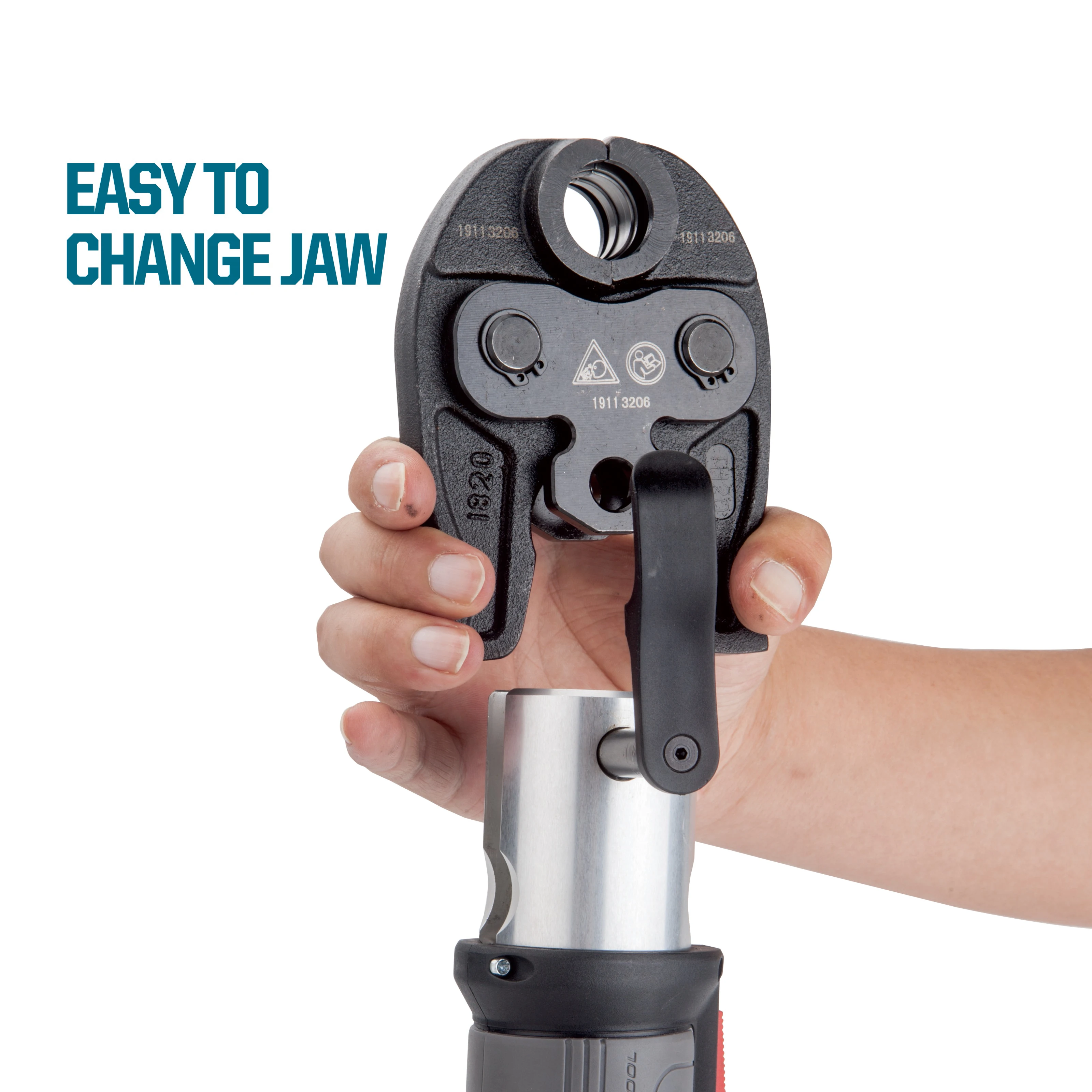 ZUPPER PZ-1930 Compact Battery Press Tool For Plumbing Copper Pex Multilayer Pipe Crimping Include Optional Separate Jaws 5