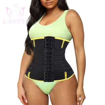 

LANFEI Women Tummy Control Body Shaper Sauan Sweat Pull Strap Fajas Slimming Waist Trainer Weight Loss Corset Neoprene Gym Belt
