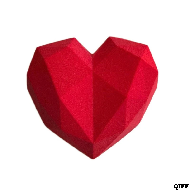 3D Алмазная Любовь Сердце Форма силиконовые формы для выпечки мусс Кондитерские десертные формы