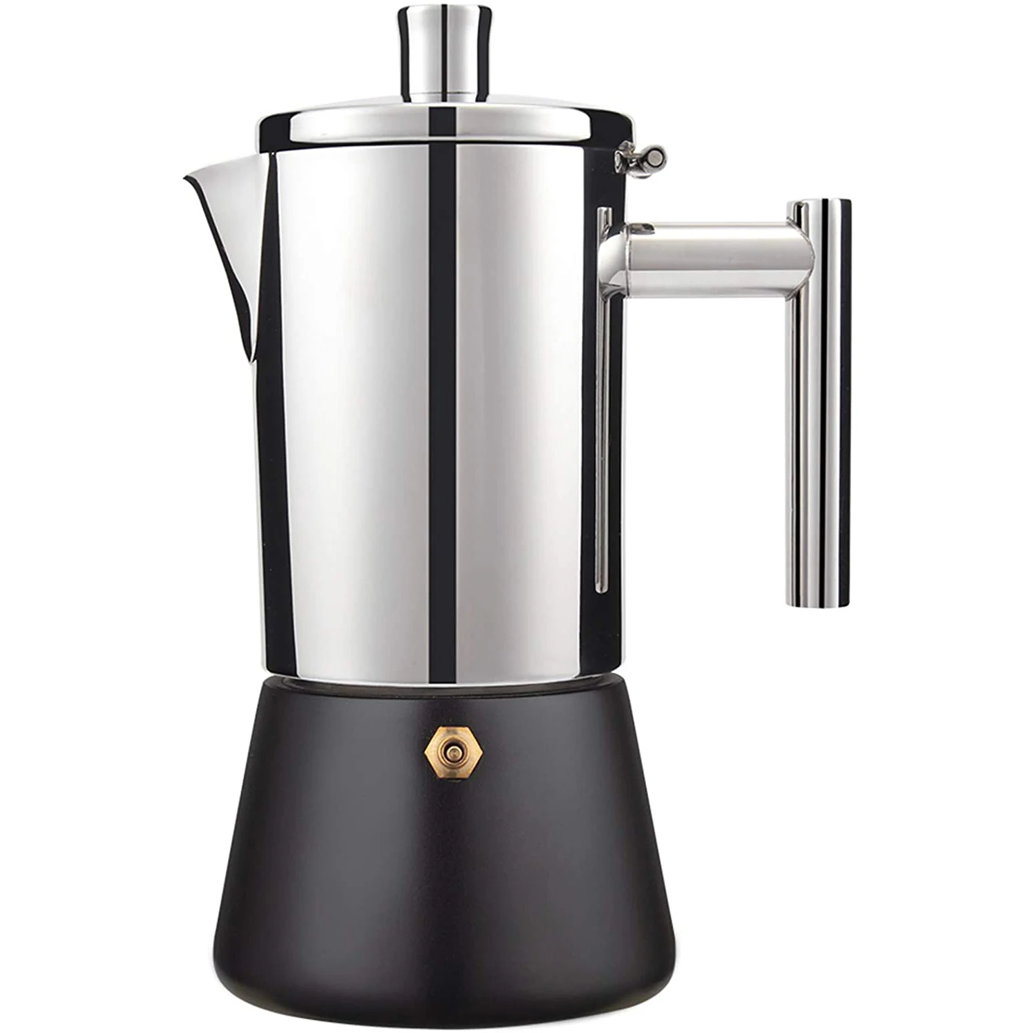 Estufa de acero inoxidable, máquina de café expreso Moka, cafetera italiana  cubana para inducción de gas o estufas eléctricas|Cafeteras| - AliExpress