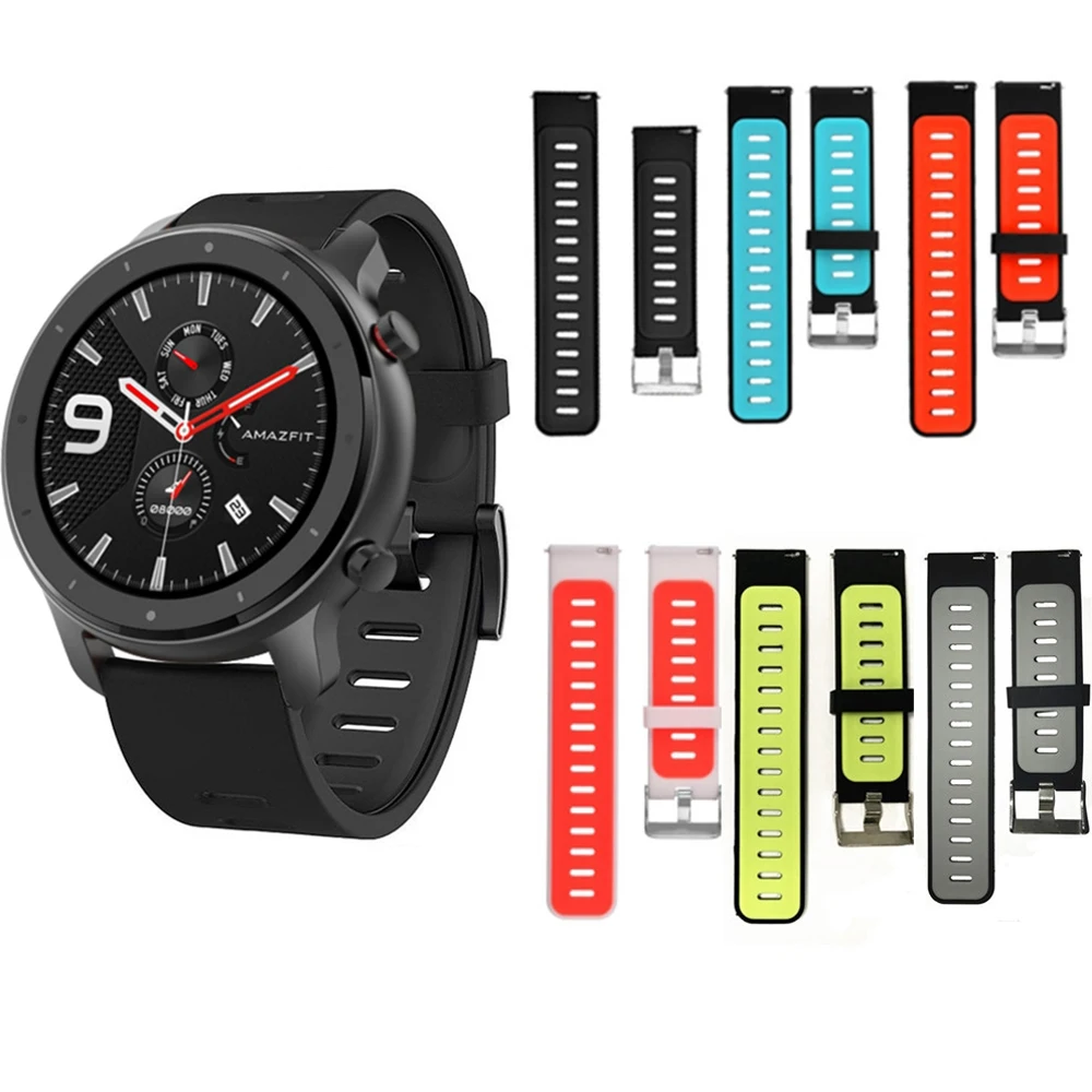 Ремешок на запястье для Xiaomi Huami Amazfit GTR 47 мм умный силиконовый ремешок часов 22