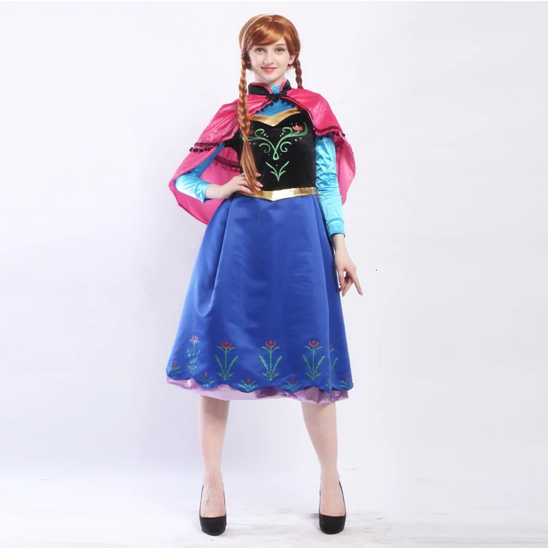 Adult Anna Elsa Dress Aladdin's Goddess Jasmine Cosplay Party Princess Dress wonder woman costume