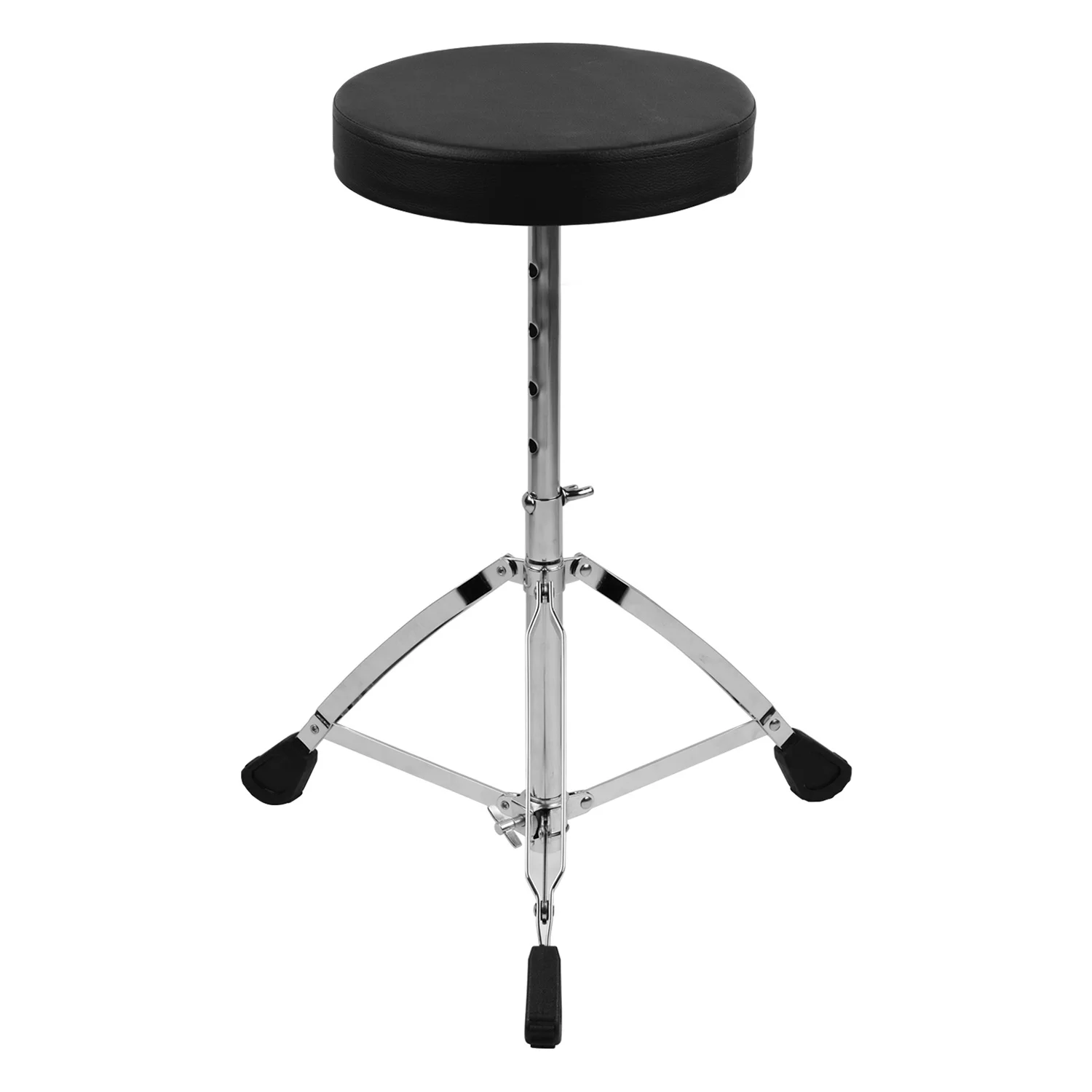 

Universal Drum Throne Round Padded Drum Seat Stool Double-braced Stainless Steel Legs Anti-slip 5 Levels Adajustable Height