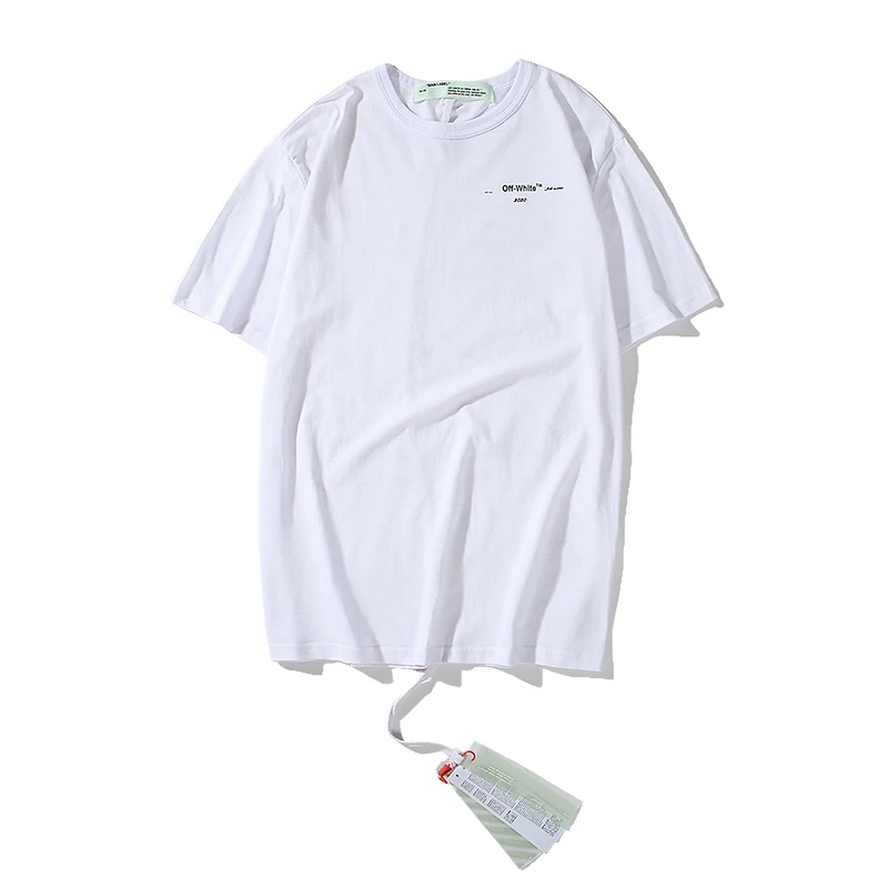 Неполная стрела 19ss Off-White OW для мужчин/женщин, унисекс, модные модели влюбленных пар, хлопковая Повседневная футболка с круглым вырезом и коротким рукавом