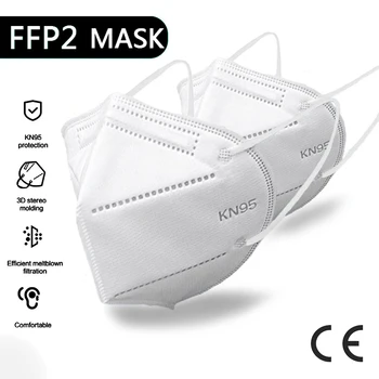 

Fast Delivery 5 Layers Kn95 FFP2 Masks Safety Mask Dust Respirator Face Protective Masks Mouth Dustproof Reuseable