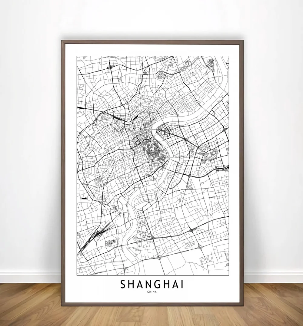 Shanghai Singapore Stockholm Sydney Tokyo White City Maps постер и принты настенные художественные картины