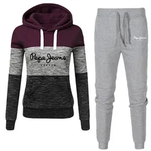 Two Piece Set Tracksuit Women Top+Pant Suits Hoodie Pullover Sweatshirt With Pockets Ensemble Femme Suit Sets Plus Size S-3XL