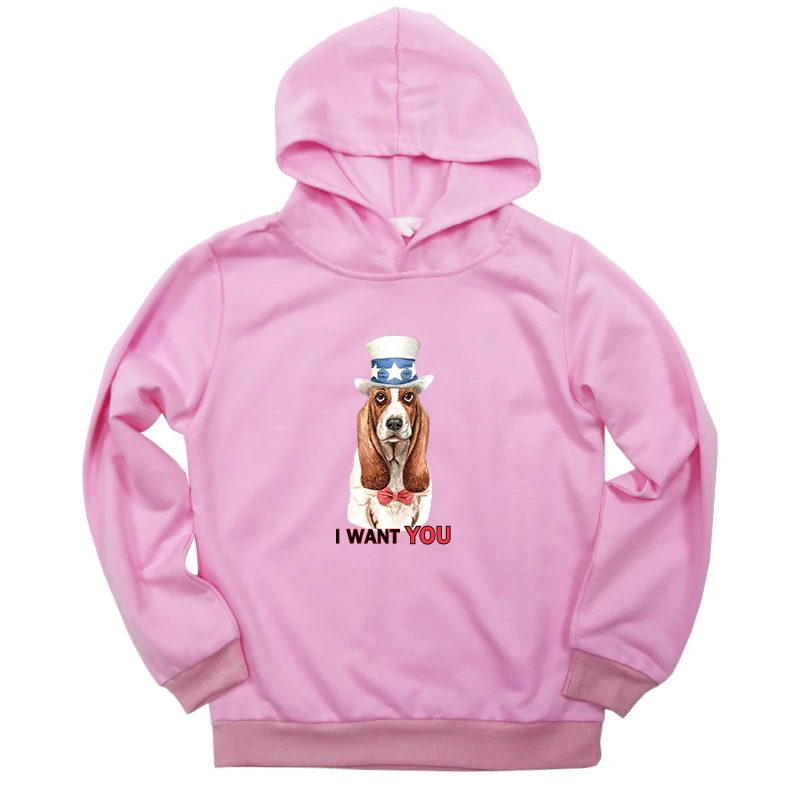 New Dog Print Boys Girls Hoodies Black Gray Red Sweatshirt Toddler Baby Hooded Casual Streetwear Children Autumn Clothing - Цвет: Hoodies 16