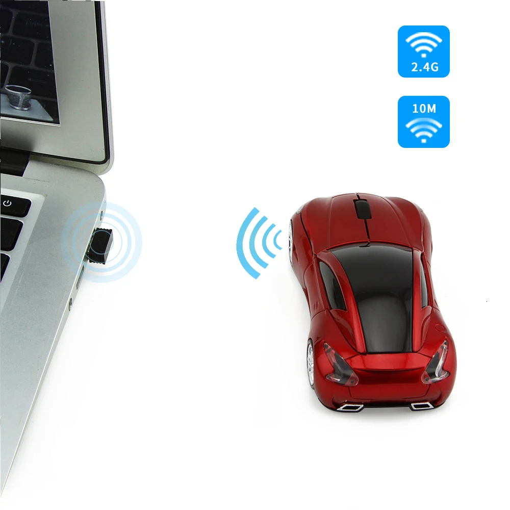CHUYI Автомобильная беспроводная мышь спортивная машина 2,4 ГГц USB оптическая компьютерная мышь 3D Mause Gamer для ПК ноутбука подарок