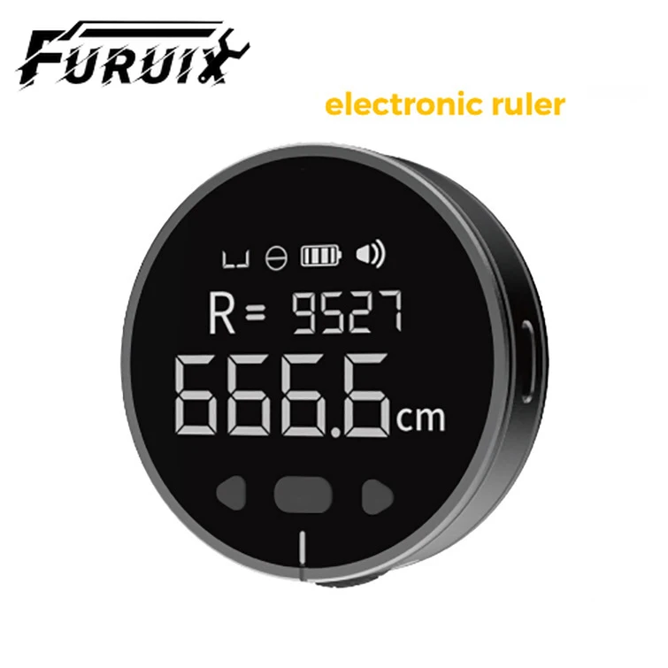 Electronic Tape Measure with LCD Display Digital Ruler Type-C Rechargeable Length Measuring Tool for Flat Curved