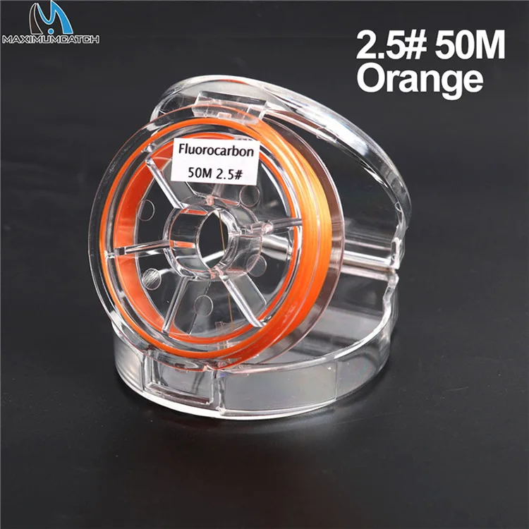 

Orange Pink Flourocarbon Line 2.5 3.0 50 M Tianzhan Fishing Strands Fluorocarbon Fishing Line
