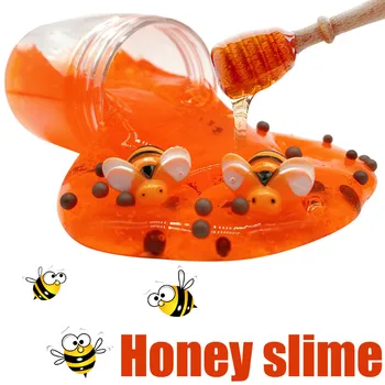 

Honeybee Mixing Cloud Slime 80ML Honey Slime Putty Scented Stress Kids Clay Toys Sludge 2018 Brusting Christmas Gift