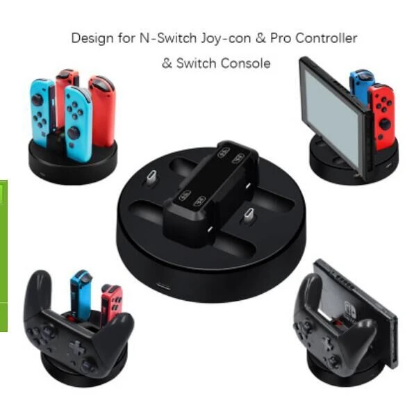 aanraken Foto Weven Draagbare Accessoires Voor Nintendo Switch Controller Lader Docking  Schakelaar Joycon Station Ac Adapter Ondersteuning 4 Vreugde Con  Opladen|Opladers| - AliExpress