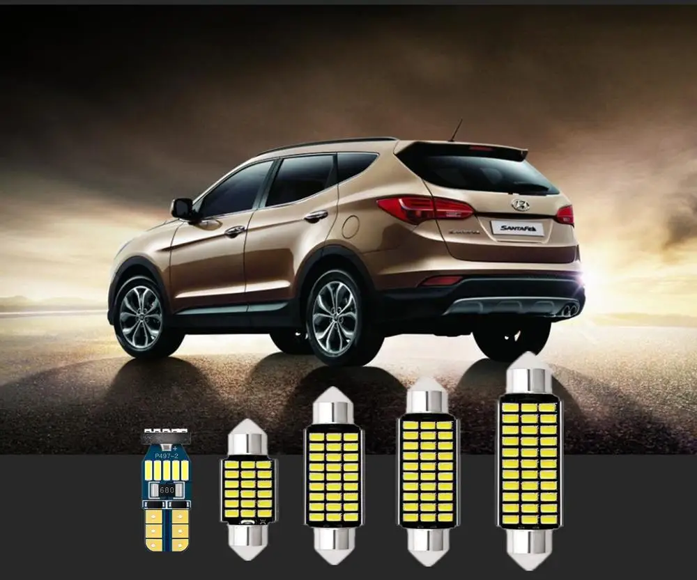 6 шт. для внутреннего освещения Hyundai T10 и 31 мм ix35 Excel Equus Veracruz Tucson Sonata Santa Fe XL Lantra 1995-2019