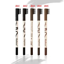 Карандаш для бровей стойкий водонепроницаемый кончик бровей Тату карандаш со щеточкой профессиональная жесткая деревянная краска для бровей ТИНТ ручка 9,20