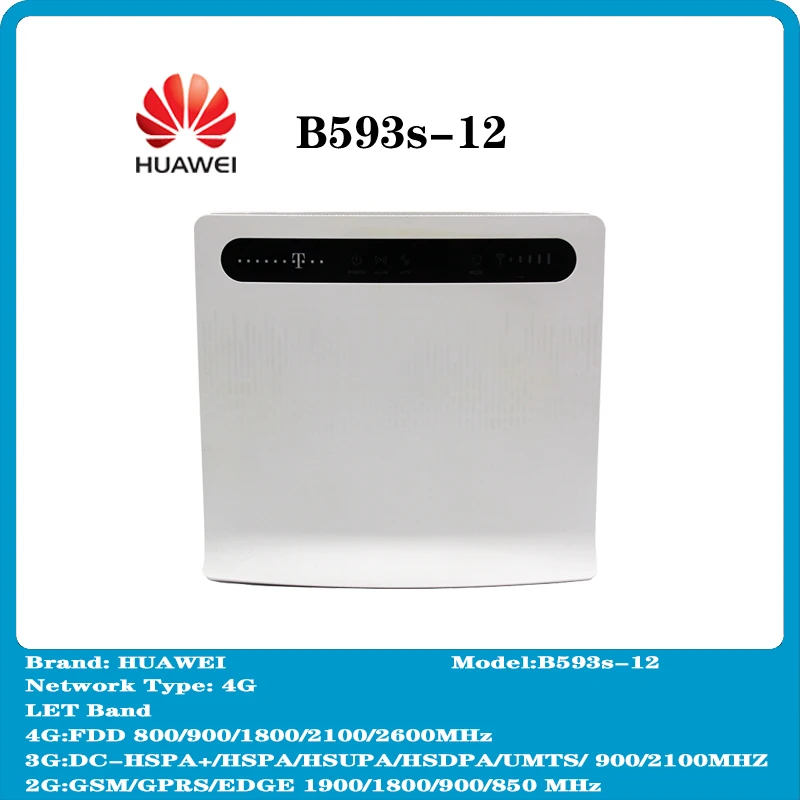 Разблокированный б/у роутер Huawei B593 4G LTE (плюс антенна) со слотом для Sim-карты Wi-Fi с 4