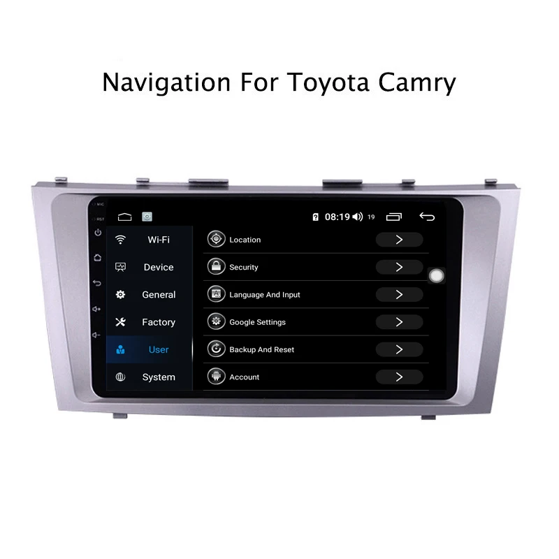 Best Ectwodvd 9inch Andriod 8.1 Car DVD GPS For Toyota Camry 2007-2011 4G RAM 64G ROM CarPlay DSP 4G LTE with WIFI 3