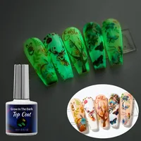 10ml Glow in the Dark Luminous Top Coat Soak Off UV Gel Nail Polish No Wipe Base Gel Manicure Nail Art Varnish 1