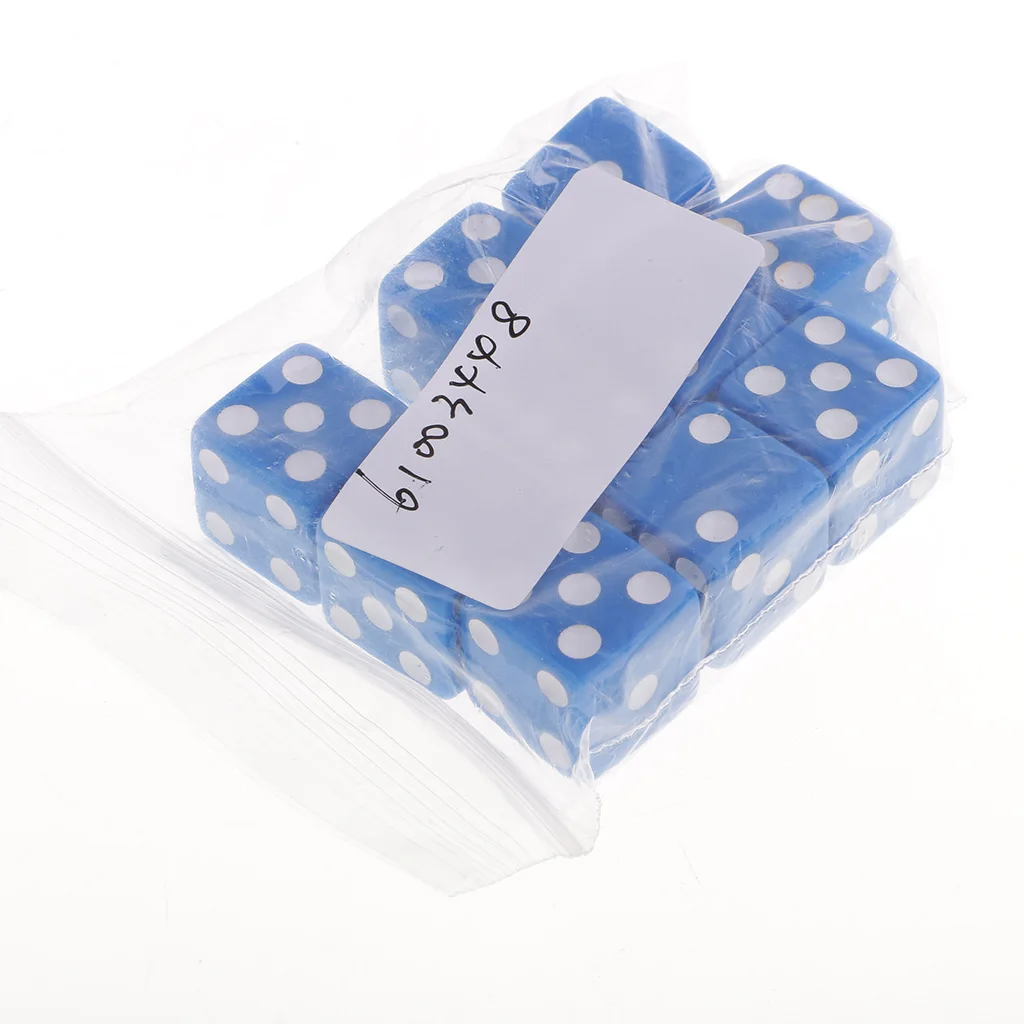Set/10pcs Six Sided D6 Digital Dice Party Gaming Dice D&D RPG Board Game Parties Board Game Dices Polyhedral Dices