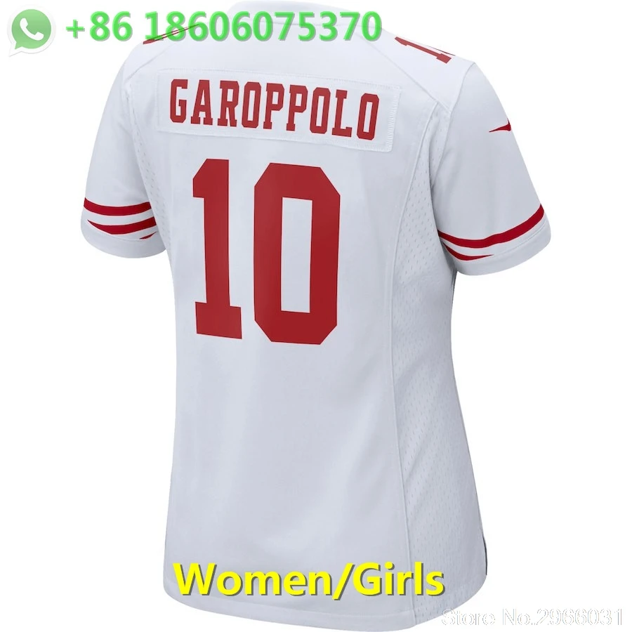 San Francisco A+++ качественные женские 10 Jimmy Garoppolo 16 Joe Монтана Карлос 28 Hyde NaVorro 53 Bowman Jimmy Jersey - Цвет: for women