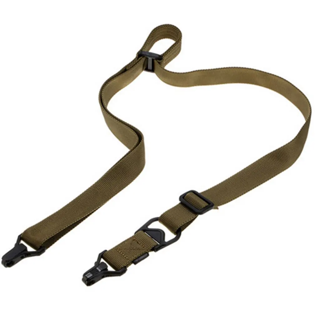 Multi-Mission 2 Point Tactical Rifle Sling Military Wargame Paintball Hunting Adjustable Gun sling Strap Survival Bungee Tool - Цвет: Mud