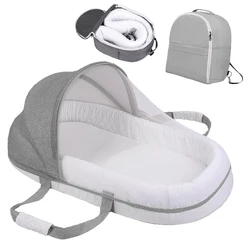 Lit de voyage Portable multifonction pour bébé, nid de couchage pour nouveau né, berceau de voyage 
