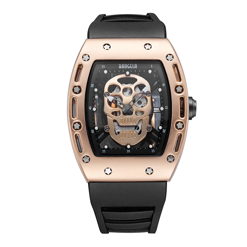Baogela режим прямоугольник squelette cadran сети lumineuses браслет en силиконовый armée Спорт Кварц montres BGL1612G-3