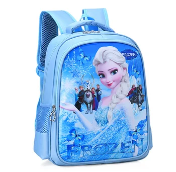 

Disney Children's Elsa Backpack Reduced Waterproof Schoolbags frozen Princess girls bookbags Cartoon Bag