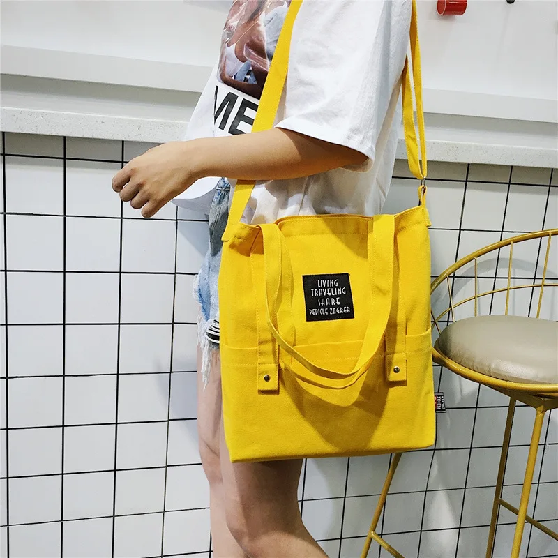 

2018 Summer New Style Versitile Fashion Canvas WOMEN'S Shoulder Bag Trend Korean-style Simple Tote Bag