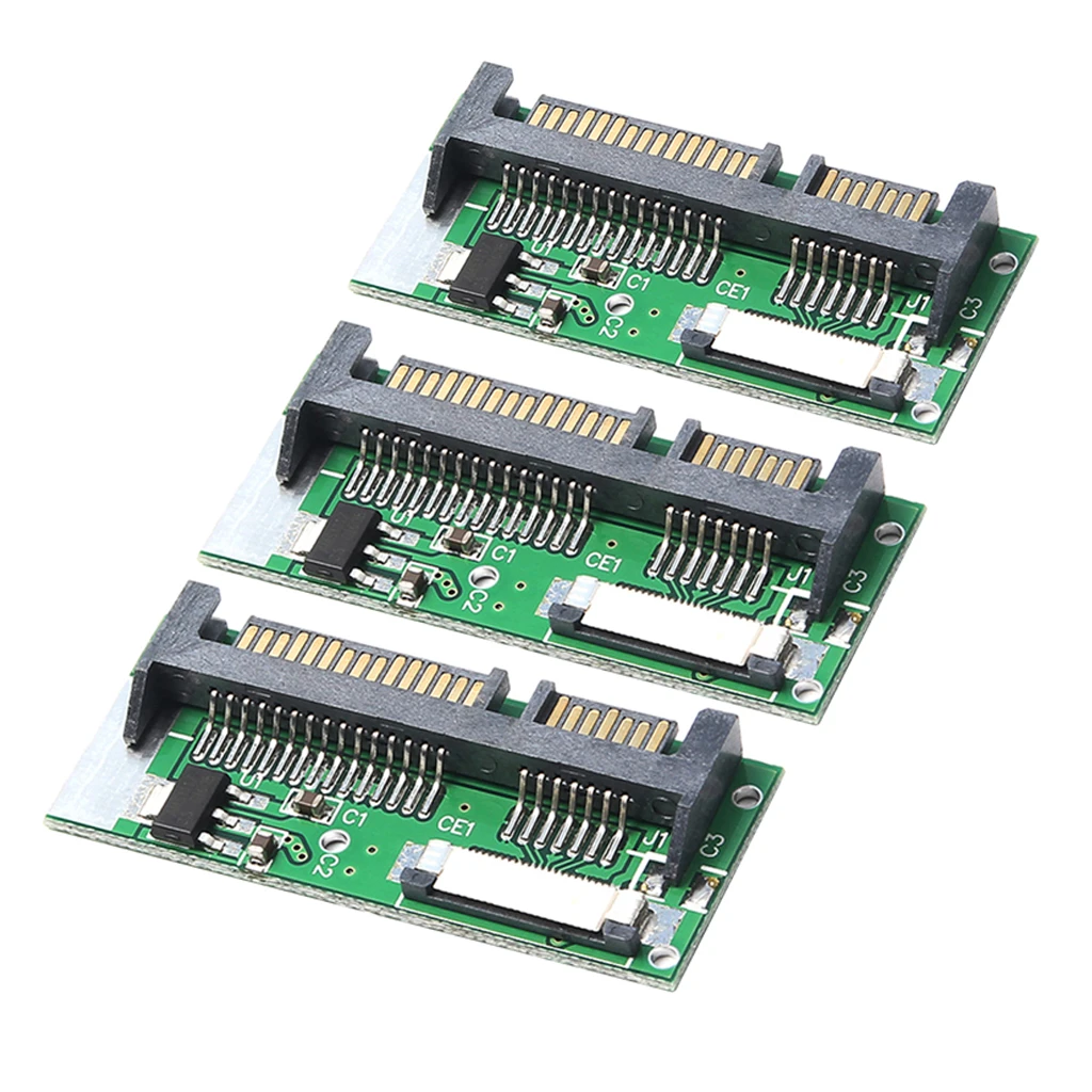 3 Pieces 1.8 inch LIF to 2.5 inch SATA 24Pin ZIF CE to 22Pin SATA Converter Adapter Card for Desktop/Laptop PC 