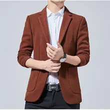 Мужской деловой костюм из смешанной шерсти, пиджак, мужской деловой костюм, блейзер, Мужской приталенный пиджак, мужской костюм, черный, серый, коричневый
