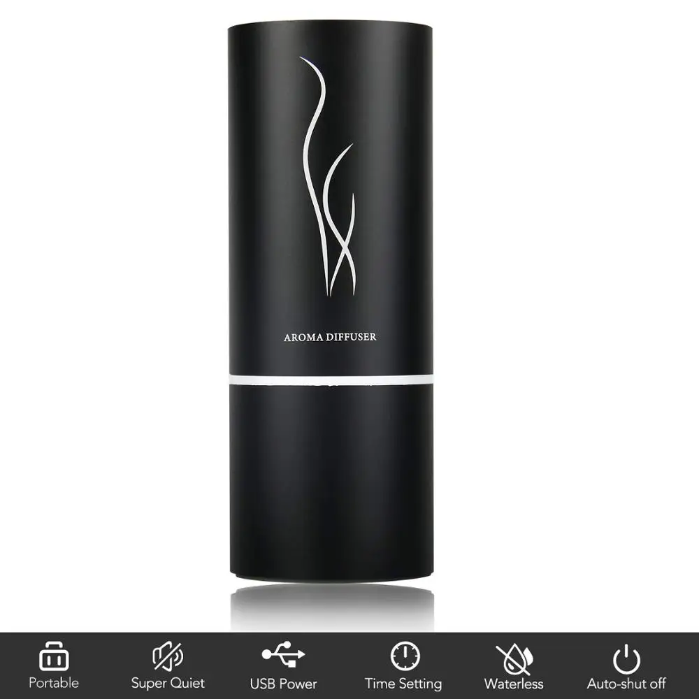 

Rechargeable Portable Essential Oil diffuser Waterless Oil Nebulizer Diffuser Air Purifier Mini Car Aroma Diffuser with Two Mode
