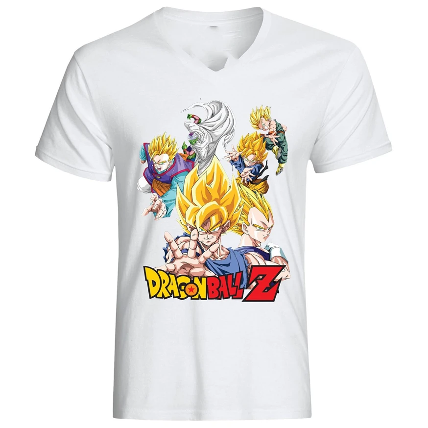 Футболка Dragon Ball Z Sangoku Trunk vegeta и Piccolo San Gohan фильм Аниме Манга Мужская одежда