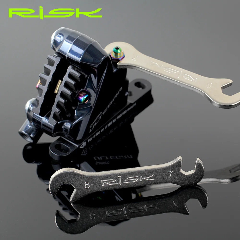 RISK 7-8mm Bicycle Repair Wrench MTB Bike Oil Pipe Compression Nut Disc Brake Bleed Nipple Bolt Install Removal Tool