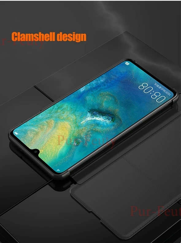 Чехол для huawei mate 20 HMA L09 L29 прозрачный зеркальный вид умный держатель-книжка защита милый чехол для huawei mate 20 HMA-L09 HMA-L29