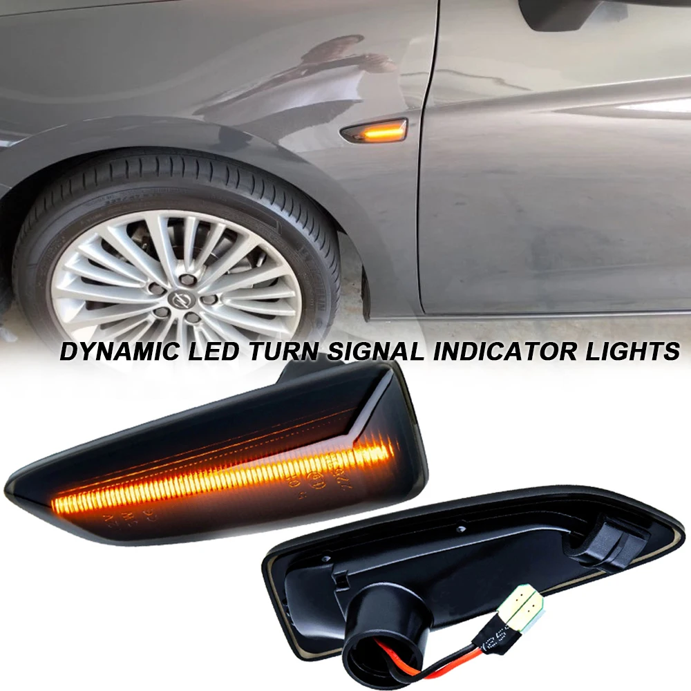 

Sequential Blinker LED Side Marker Turn Signal Lights For Opel Astra J K Crossland Grandland X Insignia B Zafira Tourer Car Lamp