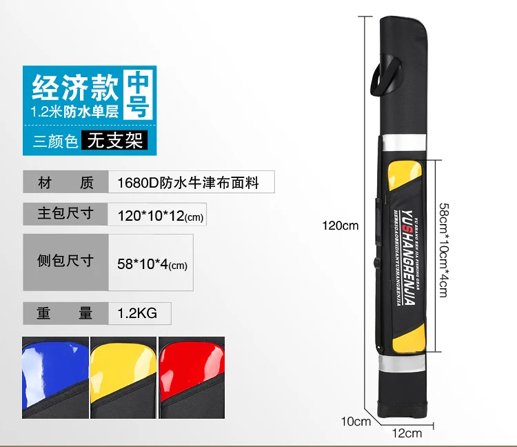 Большая сумка для живота 1,25 м двойной слой жесткий чехол сумка для удочки 1,2 м двойной слой Рыболовная Сумка Морская Удочка рыболовная Сумка Тайвань Fi