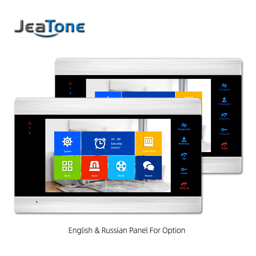 JeaTone New 7 Inch WiFi Smart IP Video Door Phone Intercom System with AHD 1.0MP Wired Doorbell Camera Support Remote unlock