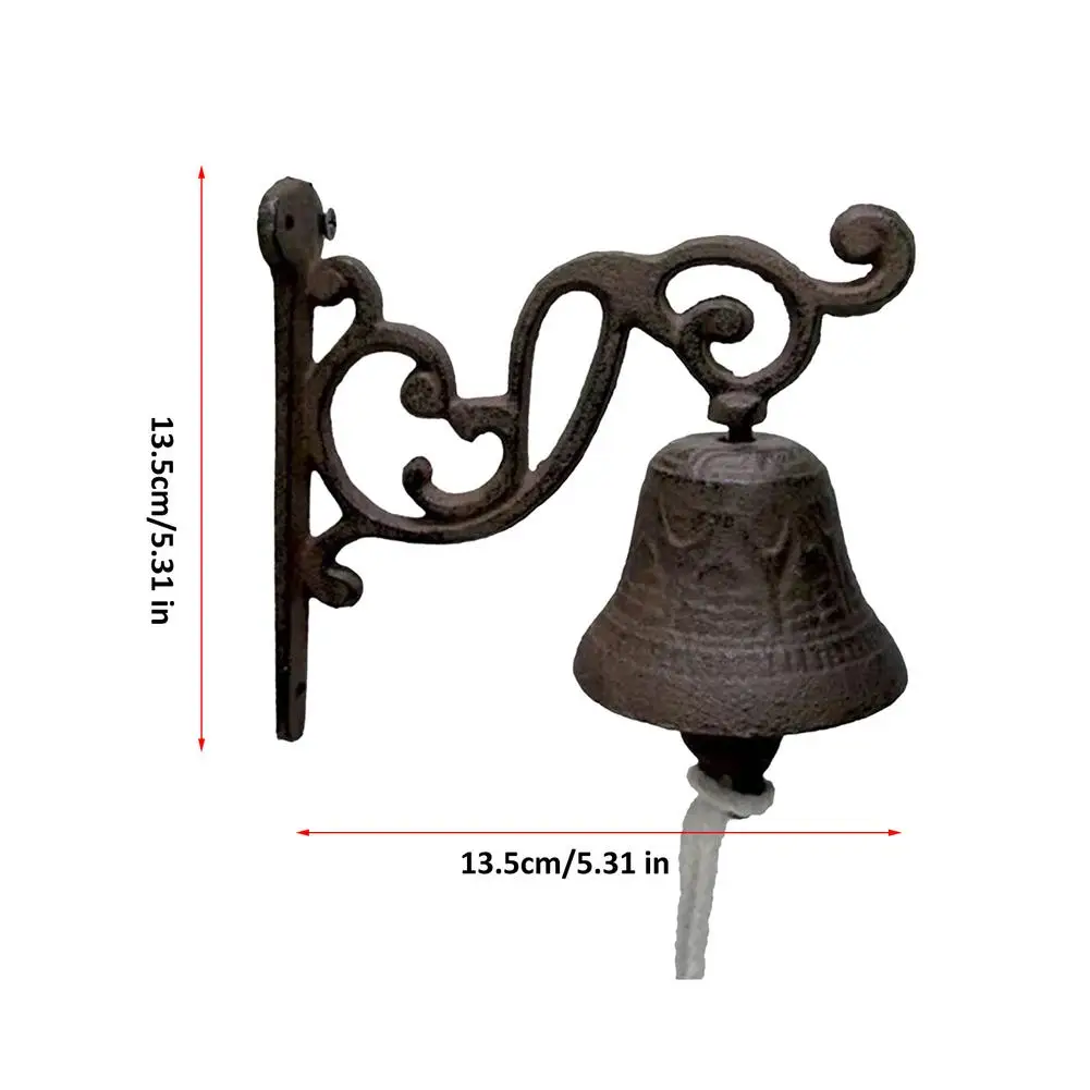 Vintage Design Doorbell Garden Decor Cast Iron Doorbell Wall Bell Gocke Door Knocker Welcome Entrance Porch Home Decoration images - 6